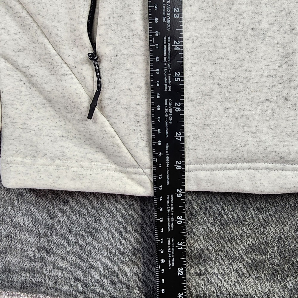 FLX Hoodie Recycled Polyester Blend Mens Large White Speckled Active Outdoor - Picture 4 of 13